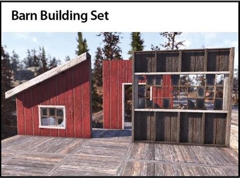 Antique Wooden Chairs. . Barn building set fallout 76